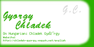 gyorgy chladek business card